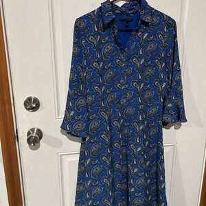 Banana Republic Blue Long Sleeve Dress, bell sleeves, Size 2